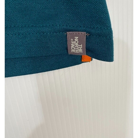 The North Face Men’s XL Green Polo Shirt 1/4 Zip Short Sleeve FLASHDRY Polyester - Picture 10 of 12